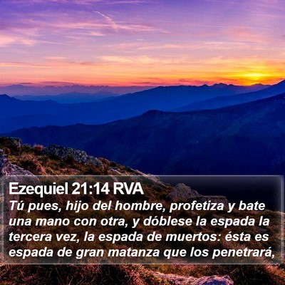 Ezequiel 21:14 RVA Bible Verse Image