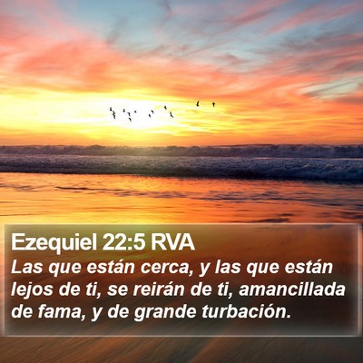 Ezequiel 22:5 RVA Bible Verse Image