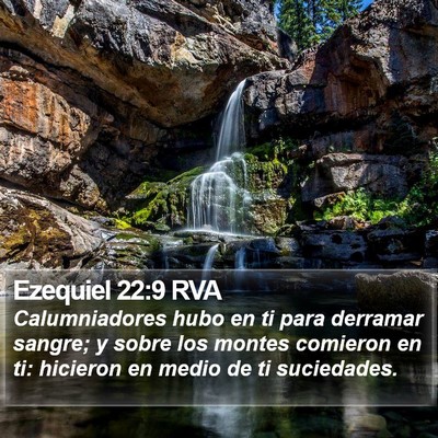 Ezequiel 22:9 RVA Bible Verse Image