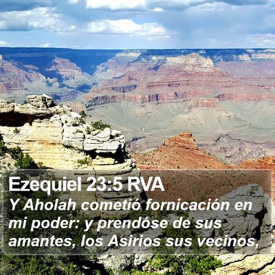 Ezequiel 23:5 RVA Bible Verse Image