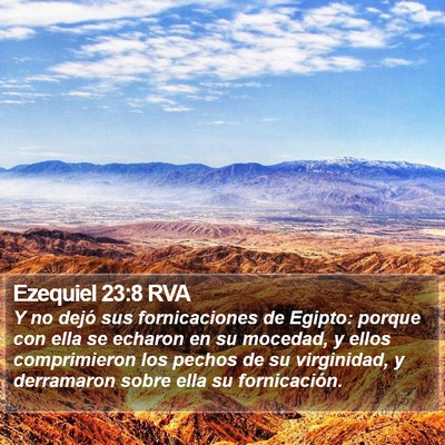 Ezequiel 23:8 RVA Bible Verse Image
