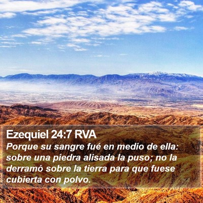 Ezequiel 24:7 RVA Bible Verse Image
