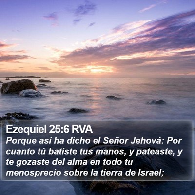 Ezequiel 25:6 RVA Bible Verse Image