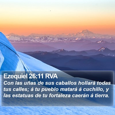 Ezequiel 26:11 RVA Bible Verse Image