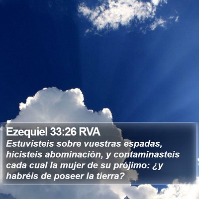 Ezequiel 33:26 RVA Bible Verse Image