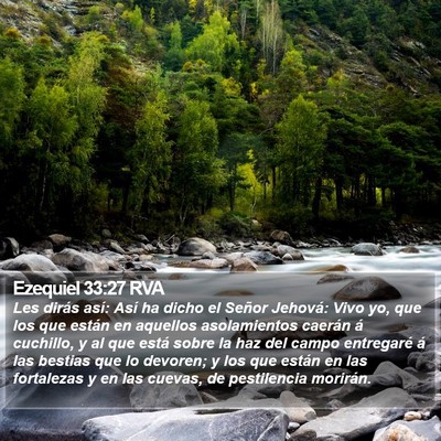 Ezequiel 33:27 RVA Bible Verse Image