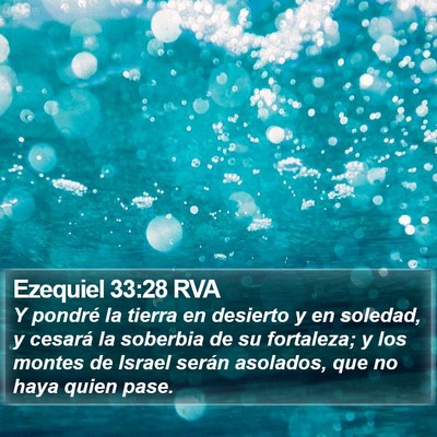 Ezequiel 33:28 RVA Bible Verse Image