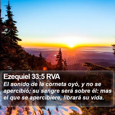 Ezequiel 33:5 RVA Bible Verse Image