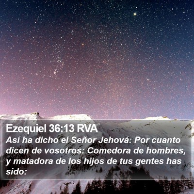 Ezequiel 36:13 RVA Bible Verse Image
