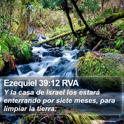 Ezequiel 39:12 RVA Bible Verse Image