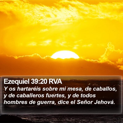 Ezequiel 39:20 RVA Bible Verse Image