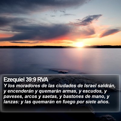 Ezequiel 39:9 RVA Bible Verse Image