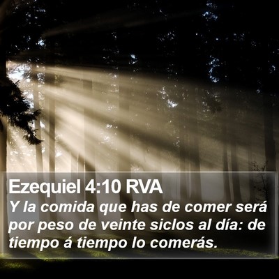 Ezequiel 4:10 RVA Bible Verse Image
