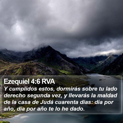 Ezequiel 4:6 RVA Bible Verse Image