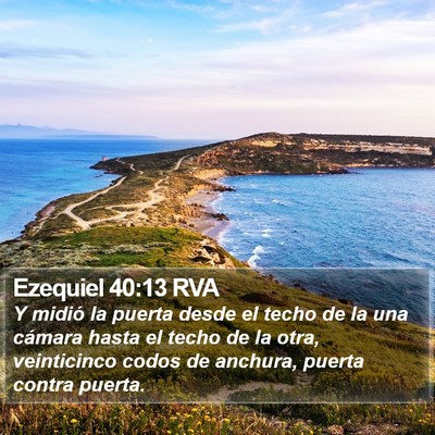Ezequiel 40:13 RVA Bible Verse Image