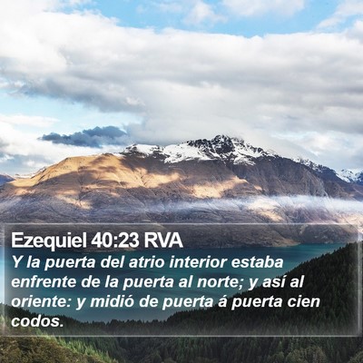 Ezequiel 40:23 RVA Bible Verse Image