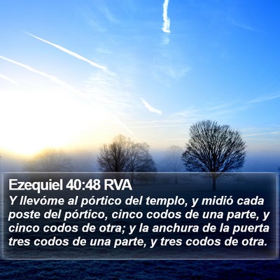 Ezequiel 40:48 RVA Bible Verse Image