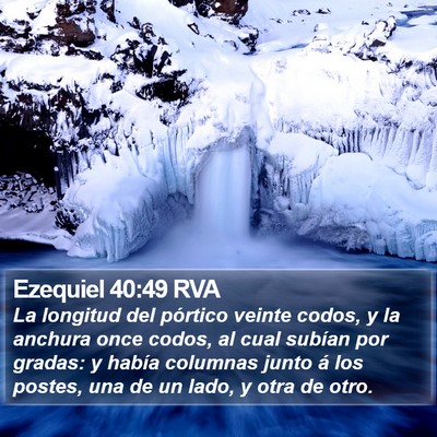 Ezequiel 40:49 RVA Bible Verse Image