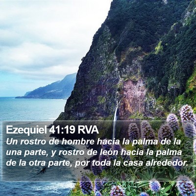 Ezequiel 41:19 RVA Bible Verse Image