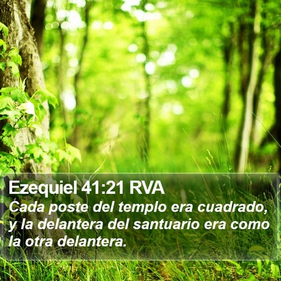 Ezequiel 41:21 RVA Bible Verse Image