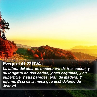 Ezequiel 41:22 RVA Bible Verse Image