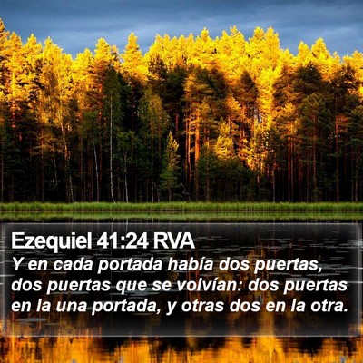 Ezequiel 41:24 RVA Bible Verse Image
