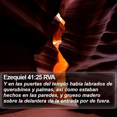 Ezequiel 41:25 RVA Bible Verse Image