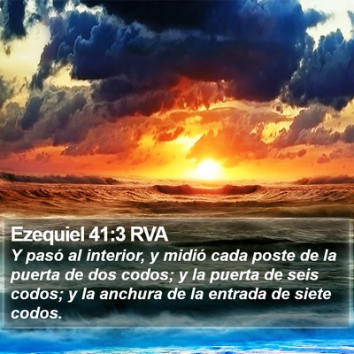 Ezequiel 41:3 RVA Bible Verse Image