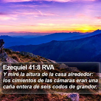 Ezequiel 41:8 RVA Bible Verse Image