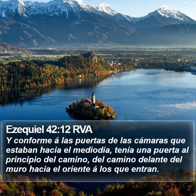 Ezequiel 42:12 RVA Bible Verse Image