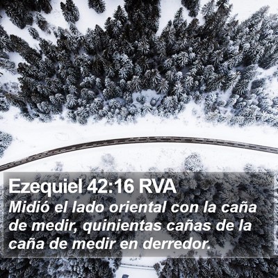 Ezequiel 42:16 RVA Bible Verse Image