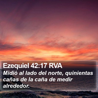 Ezequiel 42:17 RVA Bible Verse Image