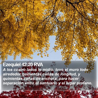 Ezequiel 42:20 RVA Bible Verse Image