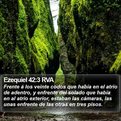 Ezequiel 42:3 RVA Bible Verse Image