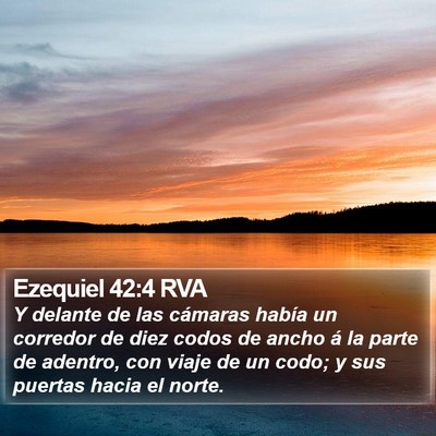 Ezequiel 42:4 RVA Bible Verse Image