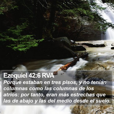 Ezequiel 42:6 RVA Bible Verse Image