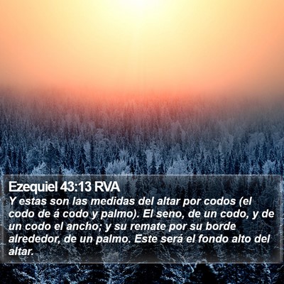 Ezequiel 43:13 RVA Bible Verse Image