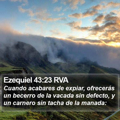 Ezequiel 43:23 RVA Bible Verse Image
