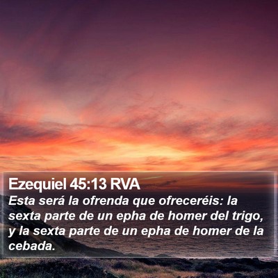 Ezequiel 45:13 RVA Bible Verse Image