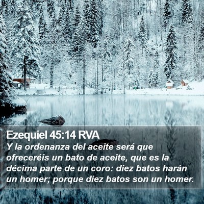 Ezequiel 45:14 RVA Bible Verse Image