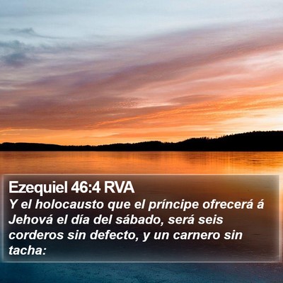 Ezequiel 46:4 RVA Bible Verse Image