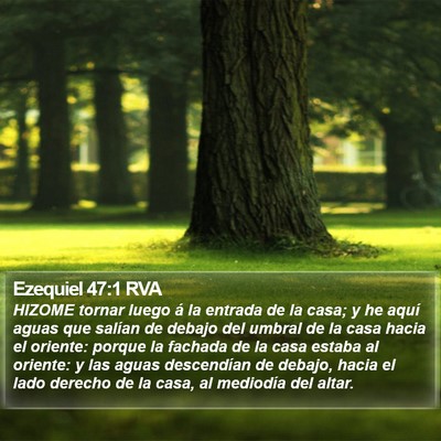 Ezequiel 47:1 RVA Bible Verse Image