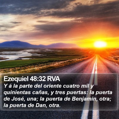 Ezequiel 48:32 RVA Bible Verse Image
