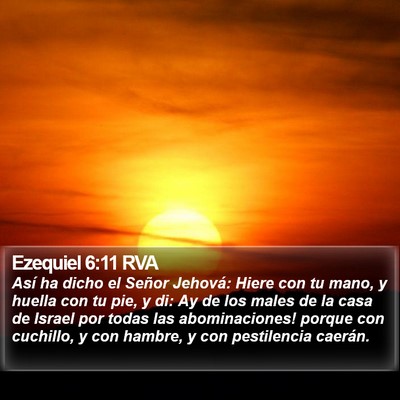 Ezequiel 6:11 RVA Bible Verse Image