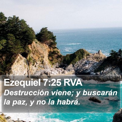 Ezequiel 7:25 RVA Bible Verse Image