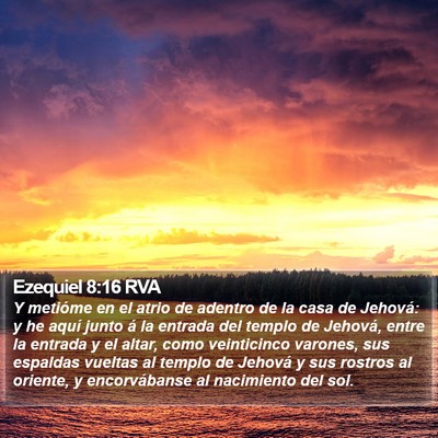 Ezequiel 8:16 RVA Bible Verse Image