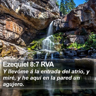Ezequiel 8:7 RVA Bible Verse Image