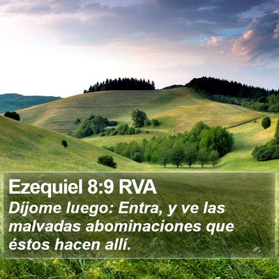 Ezequiel 8:9 RVA Bible Verse Image