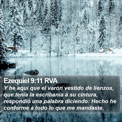 Ezequiel 9:11 RVA Bible Verse Image