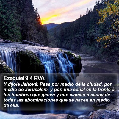 Ezequiel 9:4 RVA Bible Verse Image
